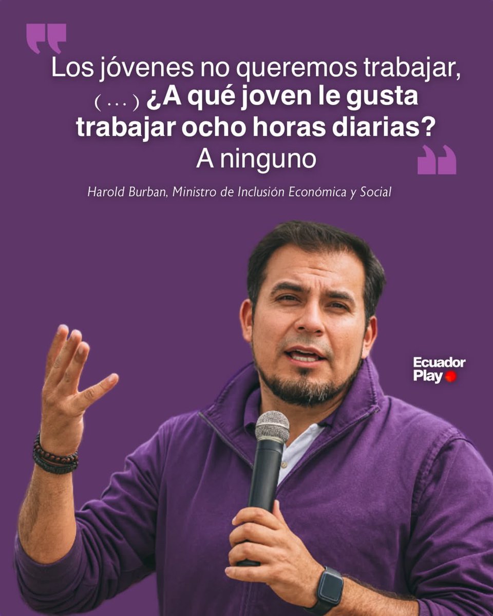LeninBarreto's tweet image. Como al gobierno de @DanielNoboaOk le da pereza trabajar, ahora creen que a los jóvenes tampoco les interesa hacerlo.

¿Sí o no @haburbano?
