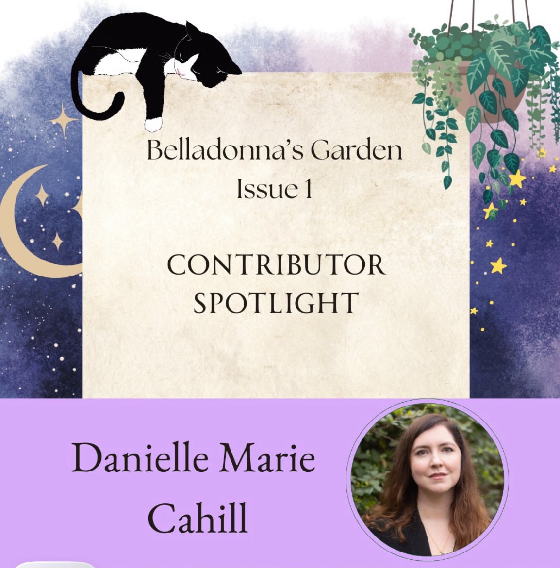 Danielle C ๐๐ โจ ๐งโโ๏ธ (@dannihoo) on Twitter photo I am delighted to be a contributor to the first issue of Belladonnaโs Garden - a new lit mag celebrating gentle magic. This is the first time I had a complementary short story and poem accepted. So thatโs new! Autumn is coming, and I canโt wait to share more then! ๐งโโ๏ธ โจ ๐ I am delighted to be a contributor to the first issue of Belladonnaโs Garden - a new lit mag celebrating gentle magic. This is the first time I had a complementary short story and poem accepted. So thatโs new! Autumn is coming, and I canโt wait to share more then! ๐งโโ๏ธ โจ ๐