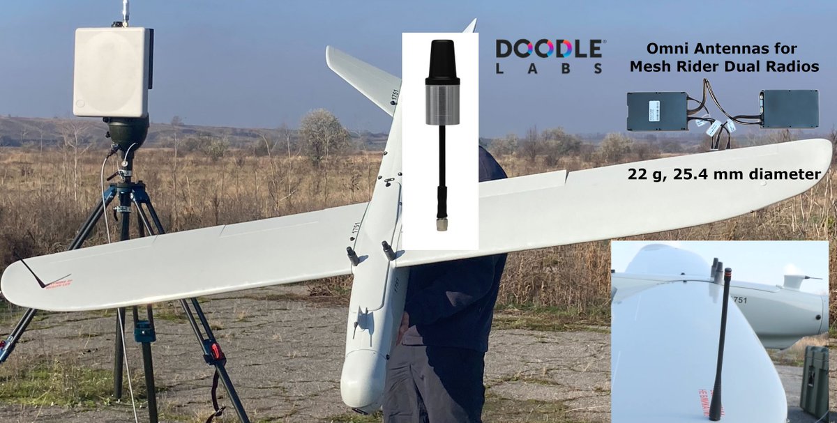Doodle Labs Mesh Rider Dual Radio with multipolarized antennas are also used on the Deviro Leleko reconnaissance drone from Ukraine. Leleko is not a very fast ISR drone but can at least reach speeds up to 115 km/h in emergency situations.

Mesh Rider Dual Radio