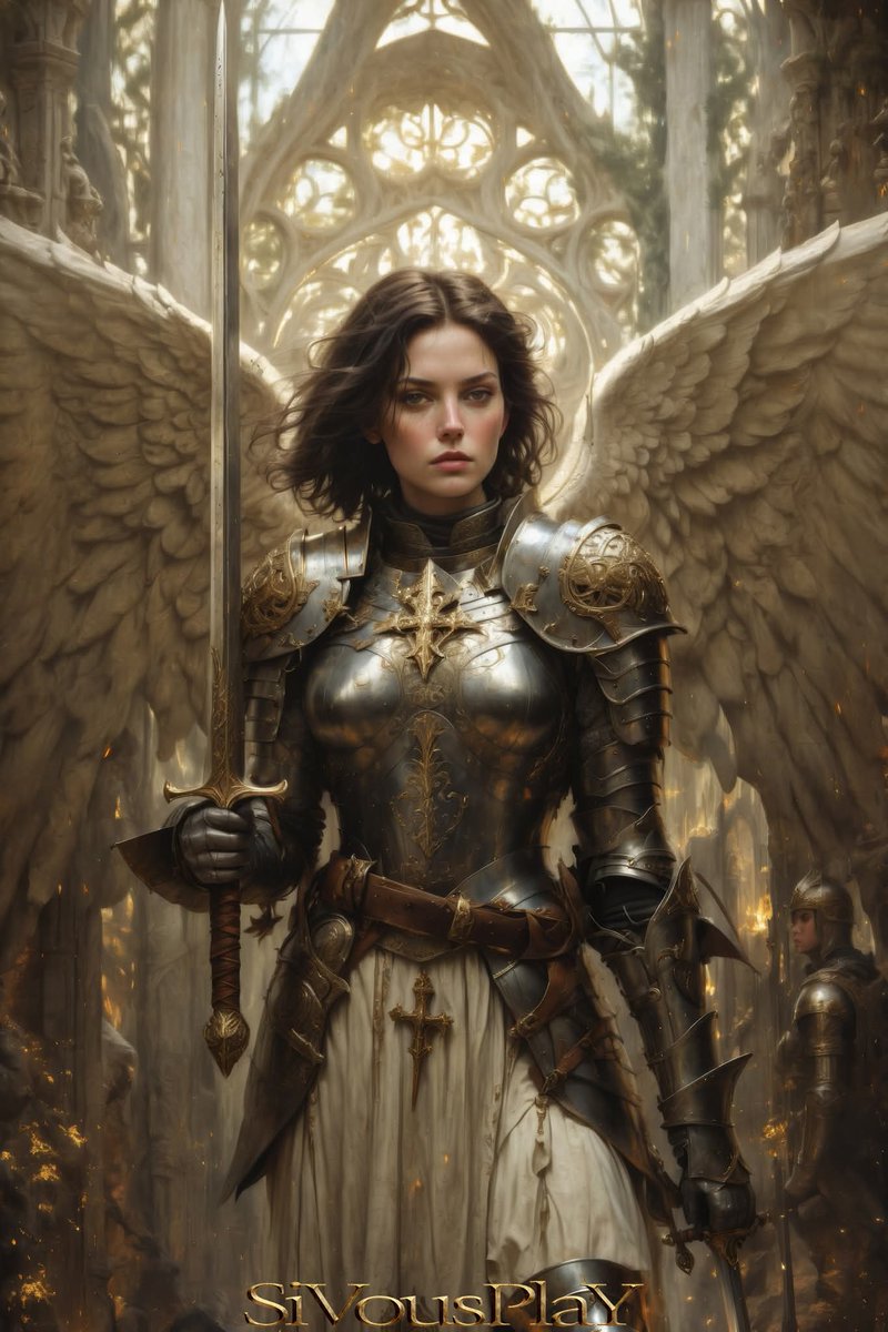 IngramOxford's tweet image. St. Joan of Arc Collection
Powered by #midjourney #mjv6 #stablediffusion #sdxl #faetastic #sdvn6 #aiart #digitalart #heroine #sivousplay #fantasy #fantasyart #angel #wings #Valkyrie #heavenly #joanofarc