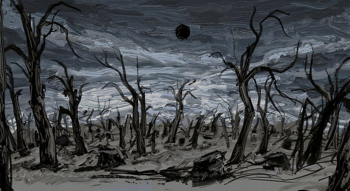 Spooky looking place! Nice artwork!