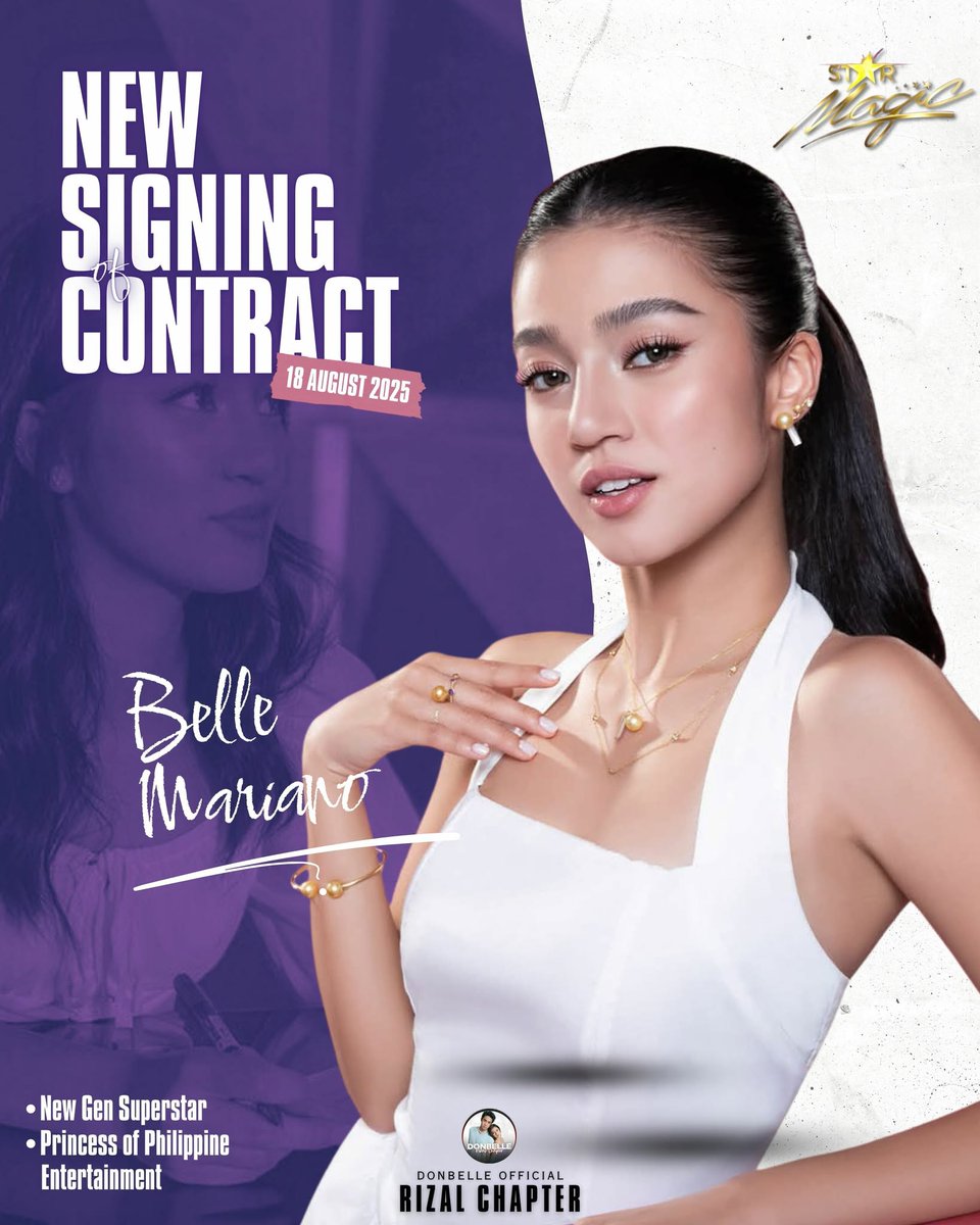 The New Gen Superstar is coming youuuur way! ⭐💗 

Belle Mariano’s Contract Signing later, 4 PM! 🤍🥹

Congratulations, <a href="/bellemariano02/">Belle Mariano</a>! ✨

#BelleMariano
#DonBelle | #DONBELLEmpire