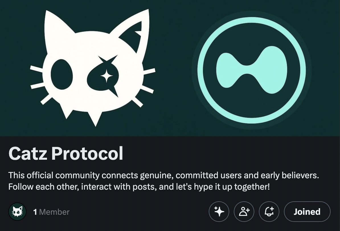 Catz Protocol (@catzprotocol) on Twitter photo Big News for <a href="/CatzProtocol/">Catz Protocol</a> Believers: Our Official Community is Live! ๐พ
We've just launched the official Catz Protocol Community on Twitter, a space to connect genuine, committed users and early believers in our innovative, community-driven DEX on HyperEVM!
Join us to hype the Big News for <a href="/CatzProtocol/">Catz Protocol</a> Believers: Our Official Community is Live! ๐พ
We've just launched the official Catz Protocol Community on Twitter, a space to connect genuine, committed users and early believers in our innovative, community-driven DEX on HyperEVM!
Join us to hype the