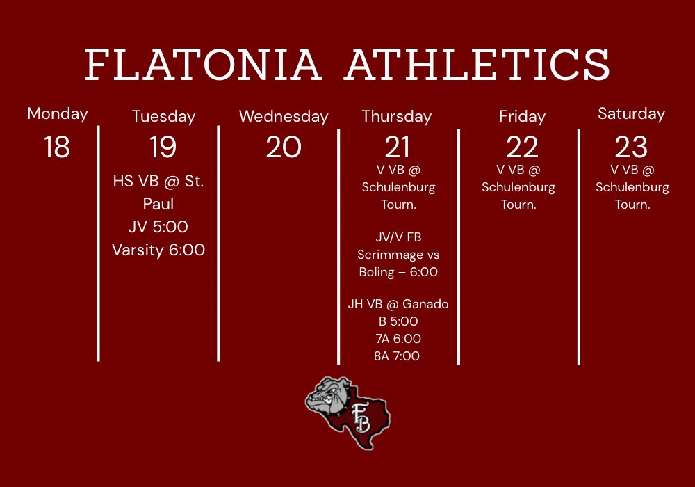 This week in Athletics. <a href="/FlatoniaISD/">Flatonia ISD</a> <a href="/GRaydioDusek/">Gary Dusek</a> <a href="/KTIMRadio/">KTIMRadio</a>