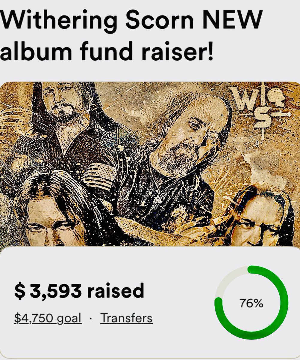 We are already at 76% of our goal in 3 days!!!!!! Please help donate and get this to 100% so we can have our new record “SANCTUM OF THE DEPRAVED” a reality to release on vinyl &amp; CD (and digital, of course) we are beyond grateful, believe me 🤘🏻👍