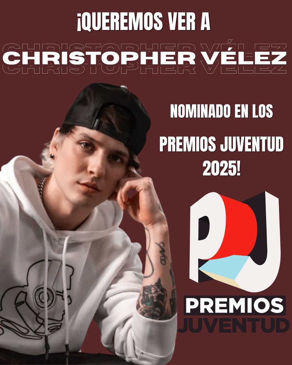 GlobalVelezBr's tweet photo. 🚨 Quer ver Christopher Vélez no #PremiosJuventud2025?

Com a SUA ajuda, podemos fazer isso acontecer!

Comente pedindo a indicação e participação do Chris usando as hashtags!

Vamos com tudo! 💥

@christophervele @PremiosJuventud
#PremiosJuventud #QUIEREME #ChrisVelezEnPJ" https://t.co/RJWpLZUMnO