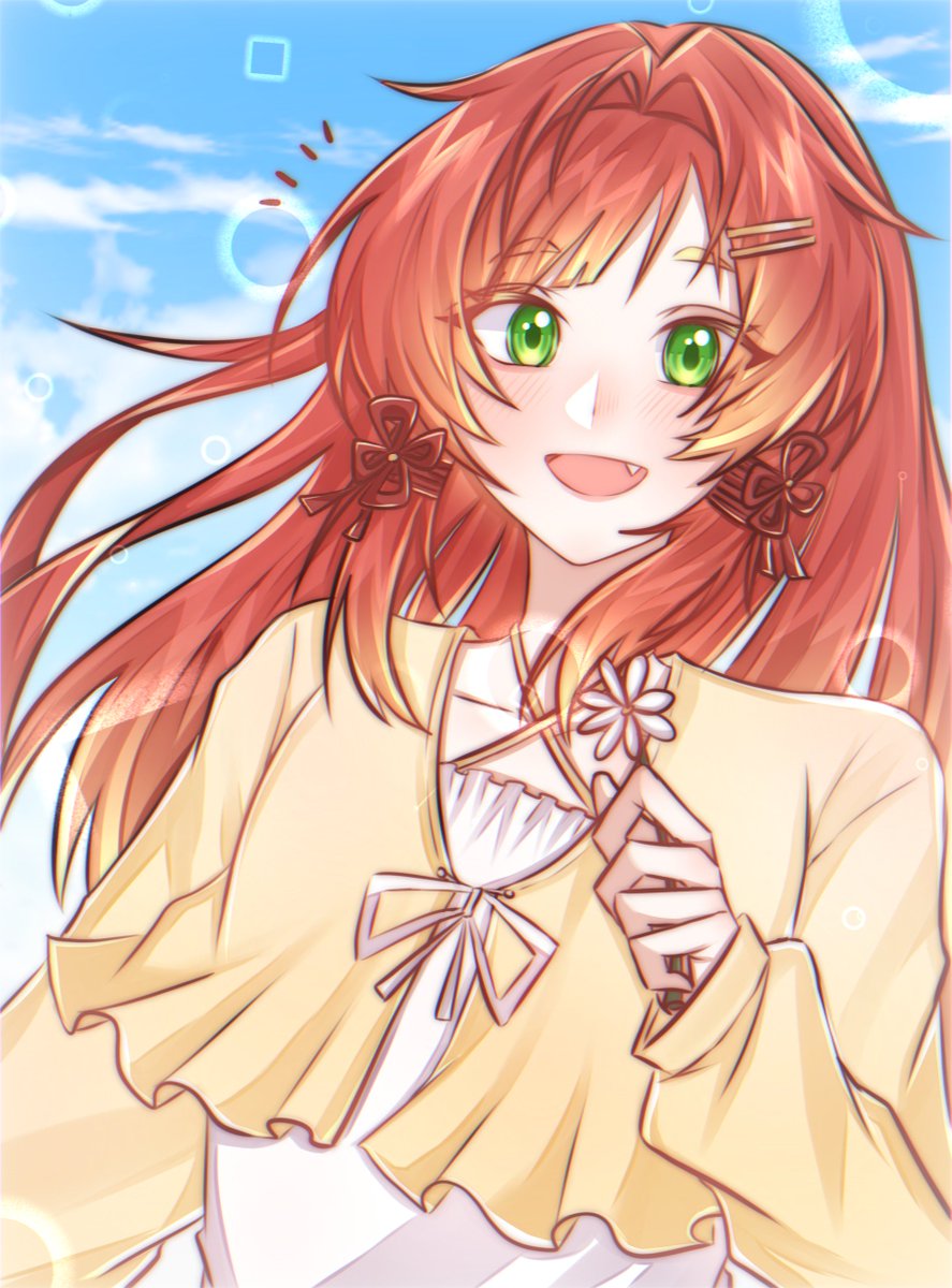 [โรลเปิด | วันหยุด | ช่วงใกล้ตกเย็น ]

หลังจากแยกกับเพื่อนๆที่ไปเที่ยวเล่นกันในตัวเมือง คาโยะเลยมานั่งรับลมเย็นๆ ริมแม่น้ำก่อนกลับหอ

เขานั่งมองผิวน้ำพลางหยิบดอกไม้เล็กๆ ข้างแม่น้ำขึ้นมาหมุนเล่นในมือ  แต่พอเงยหน้าขึ้นโดยไม่ทันตั้งตัว สายตาก็สบเข้ากับ [คุณ] ที่เดินผ่านมา

“อ๊ะ—!”