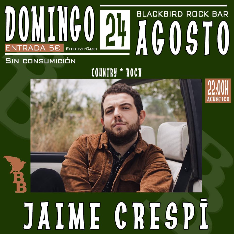 Los conciertos de esta semana: VIERNES 22 <a href="/luback/">Lucas Uback</a>.band , SÁBADO 23 <a href="/marfil/">Marfil</a>.music , DOMINGO 24 @jaimecrespi !A las 22h! Reservas por MD en rrss o al mail blackbirdrockbar@gmail.com ! #rock #soul #blues  #folk #madrid #blackbirdrockbar #livemusic #conciertos #conciertosmadrid