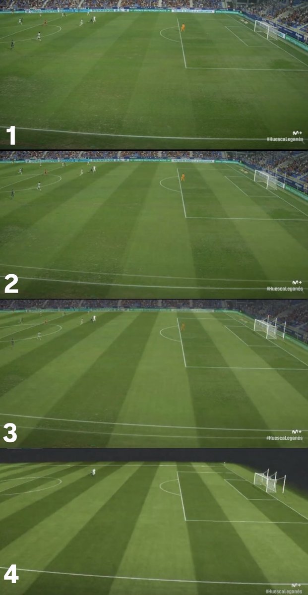 _naxotellado's tweet image. Este es el nivel de solape entre el terreno real y el terreno virtual en 3D que utiliza el SAOT para determinar un fuera de juego en el #HuescaLeganés .Fíjense en la línea de banda que aparece en primer plano. La capacidad de calibración es lamentable. El chiste se cuenta solo.