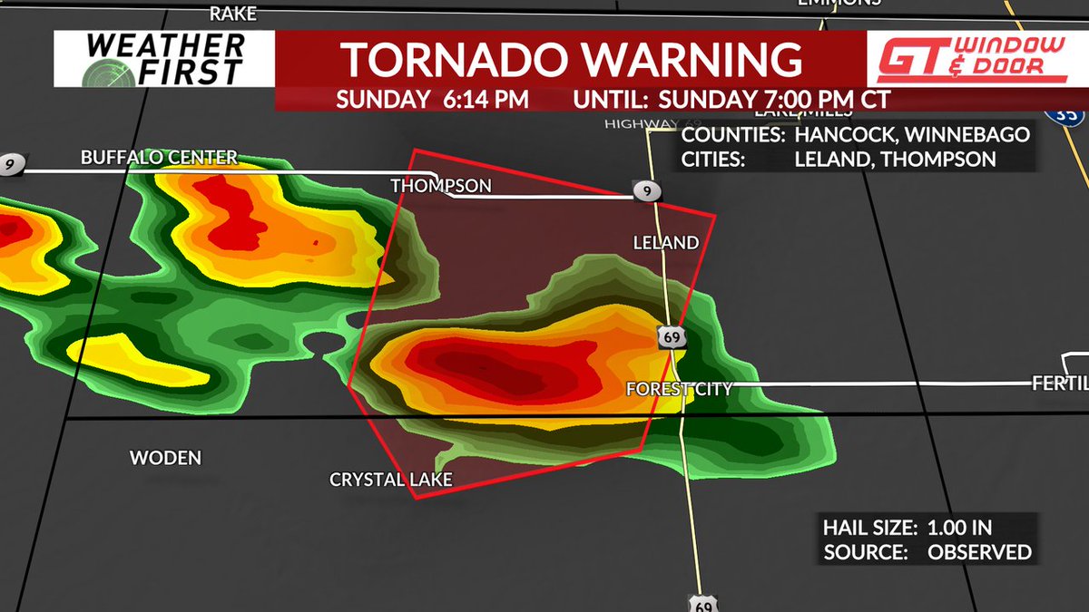 A Tornado Warning is in effect until Aug 17 7:00PM CDT for Winnebago, Hancock County. Seek shelter within the warned area stay with @ABC6News for updates. kaaltv.com/live?utm_mediu…
Get mobile severe weather notifications: kaaltv.com/app?utm_medium… #ABC6WX #ABC6WX
