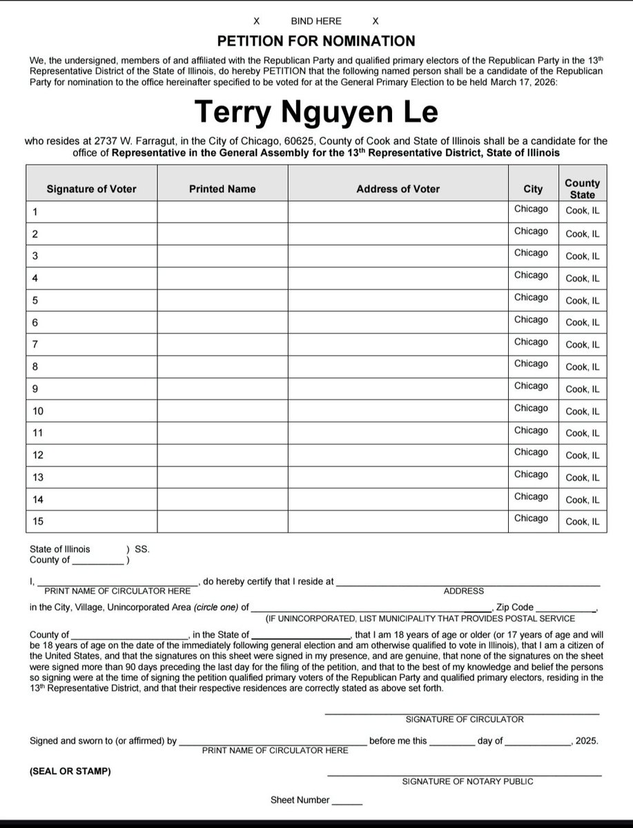 TerryLeforILRep's tweet photo. 🚨Patriots of IL-13! I need YOUR help to get on the ballot! Join me in the fight for lower taxes, safer streets, & better schools. Volunteers needed to collect signatures—every one counts! DM me or visit https://t.co/JB30estwa5 #IL13 #BallotAccess #ILStrong #AxeDaTax #VoteLe https://t.co/w201bjpfAr