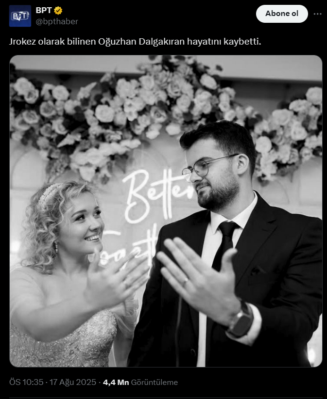 Tlpdevue5's tweet image. gerçekten içimi açıklayamayacağım tuhaf bir his kapladı jrokez vefat etmiş zamanında kendine müzisyeni az izlemedim o da ekiptendi ve gerçekten samimilerdi mekanı cennet olsun bugün varız yarın yokuz işte belli olmuyor..