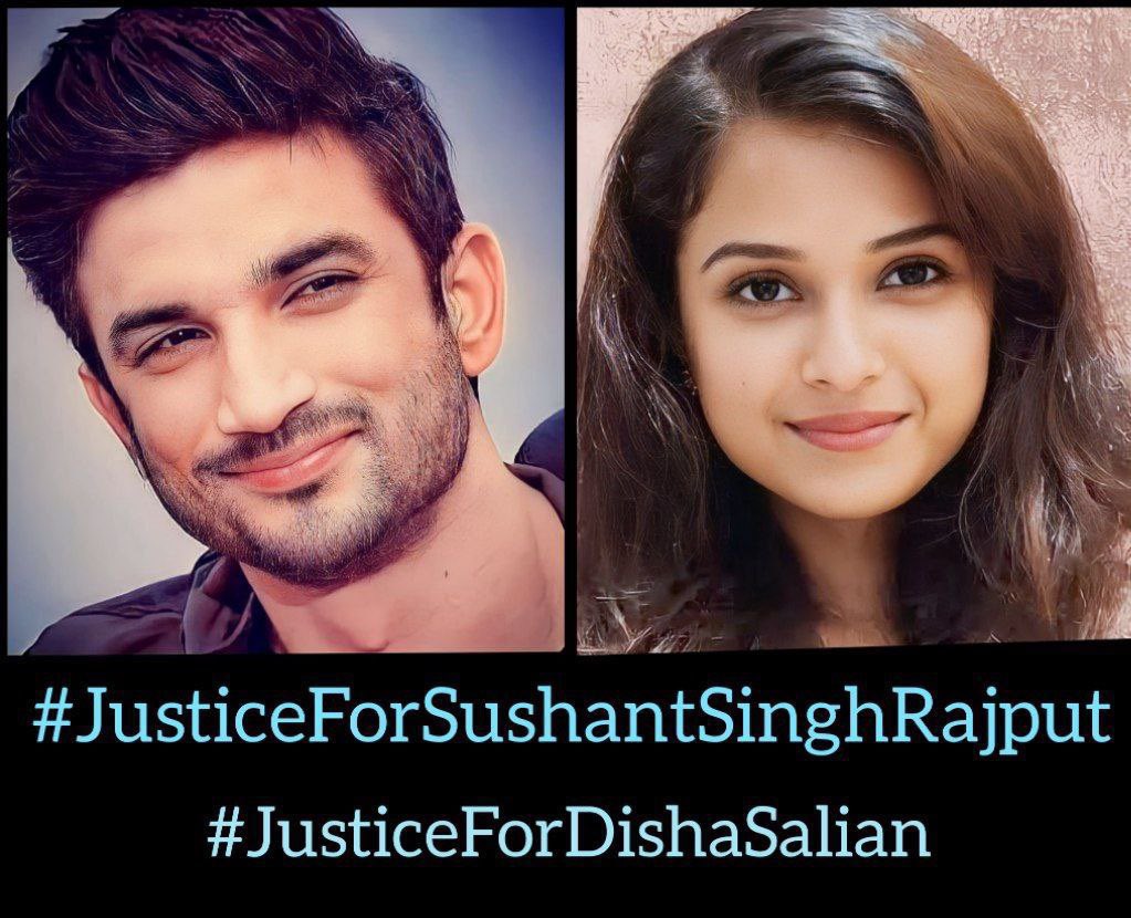 Disha Salian &amp; Sushant Singh Rajput ko Justice kab 

SSRCase Awareness Campaign

<a href="/PMOIndia/">PMO India</a> 
<a href="/CBIHeadquarters/">Central Bureau of Investigation (India)</a> 
<a href="/HMOIndia/">गृहमंत्री कार्यालय, HMO India</a> 

Justice for Disha Salian 

Justice for Sushant Singh Rajput