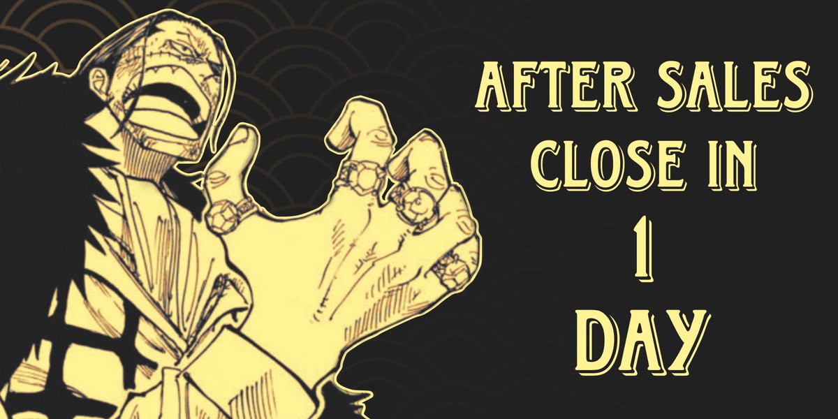 🐊 AFTER SALES CLOSE IN ONE DAY 🐊

ONE! DAY! LEFT! FOR! AFTER SALES! After sales will close in only one day, on August 18th 🪝

ORDER NOW! ⤵️
opcrocodilezine.bigcartel.com