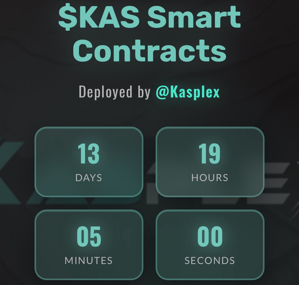 Less than 2 weeks until $KAS smart contracts