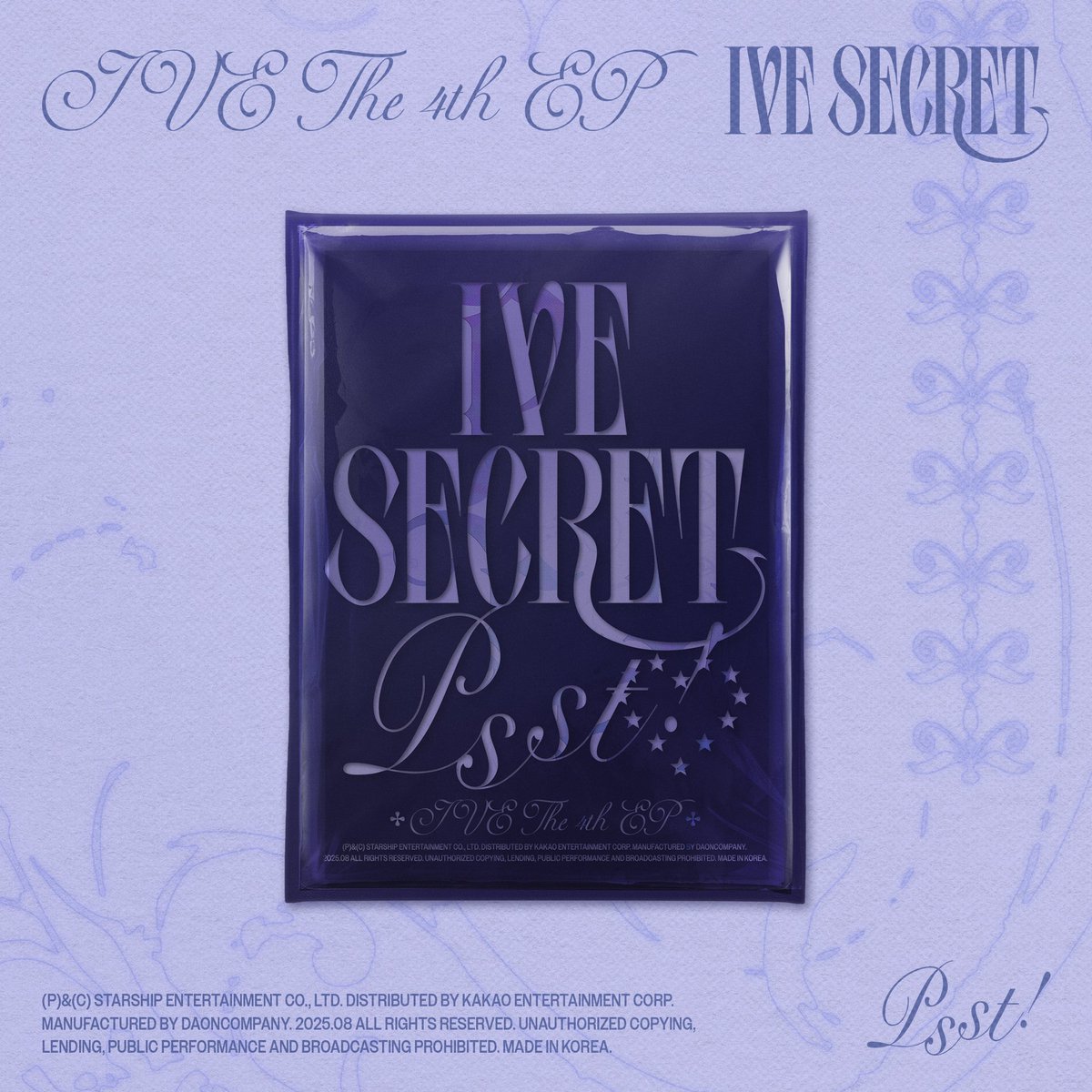IVEstarship's tweet photo. 📢
IVE THE 4th EP
＜IVE SECRET＞ 예약 판매
상세이미지 안내

▫ Shh!, Psst! ver.
https://t.co/kXhIYbc9pi

▫LOVED IVE ver.
https://t.co/9xw9JA0NSu

#IVE #아이브 
#IVE_SECRET
#XOXZ #IVE_XOXZ https://t.co/2bQiNJCM6v