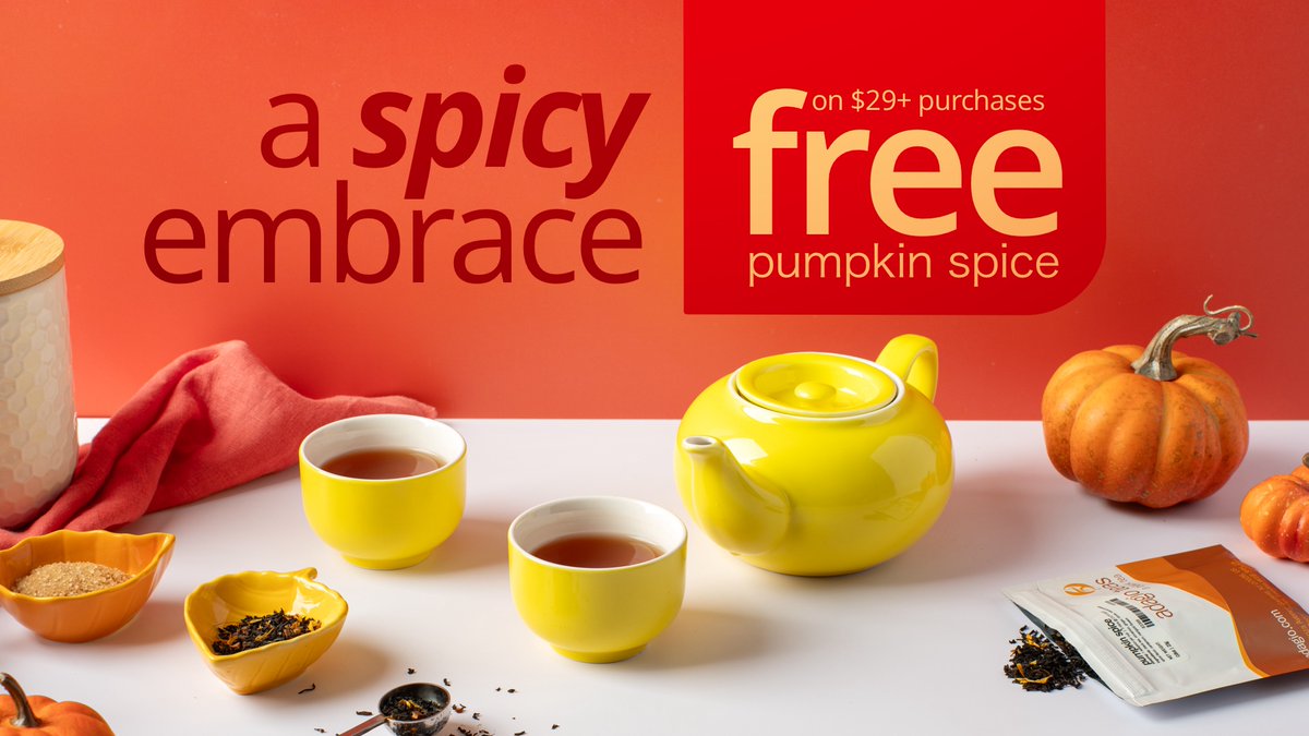 Pumpkin Spice Tea could just be this year’s guilty pleasure. 🎃👀 Cinnamon, ginger, cardamom, natural pumpkin flavor... you know the vibe.

Get a free sample with any $29+ order! 🍁

adagio.com