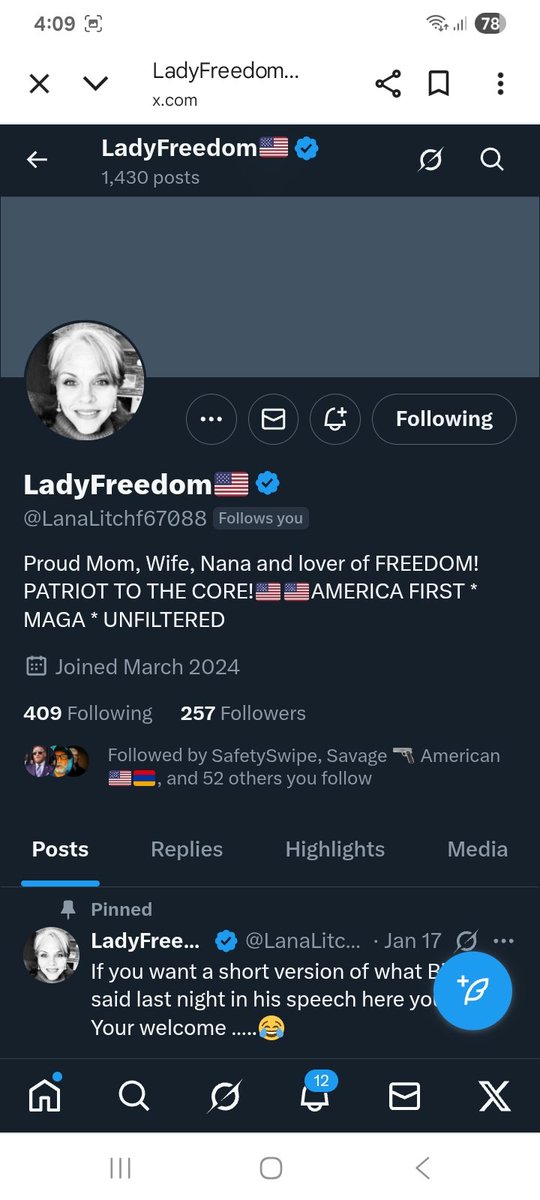 KJW (@hawkesbay69) on Twitter photo Smaller accounts matter
An we get some new friends for
<a href="/LanaLitchf67088/">LadyFreedom๐บ๐ธ</a>
F&R ๐ช๐ซถ๐๐ฅ๐ฏ๐บ๐ธ Smaller accounts matter
An we get some new friends for
<a href="/LanaLitchf67088/">LadyFreedom๐บ๐ธ</a>
F&R ๐ช๐ซถ๐๐ฅ๐ฏ๐บ๐ธ