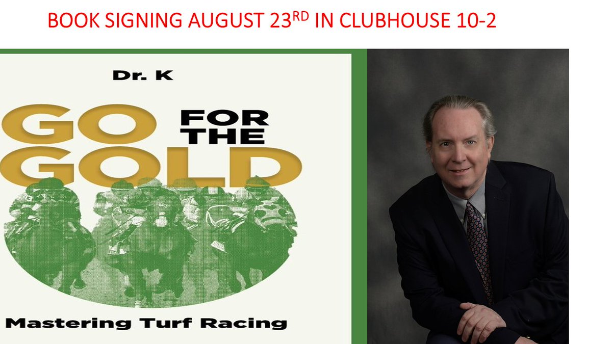 MetricsFantasy's tweet photo. Book signing @HorsemensPark on Saturday from 10-2 for Travers Day. @MikeKratville https://t.co/eMD442PsxV