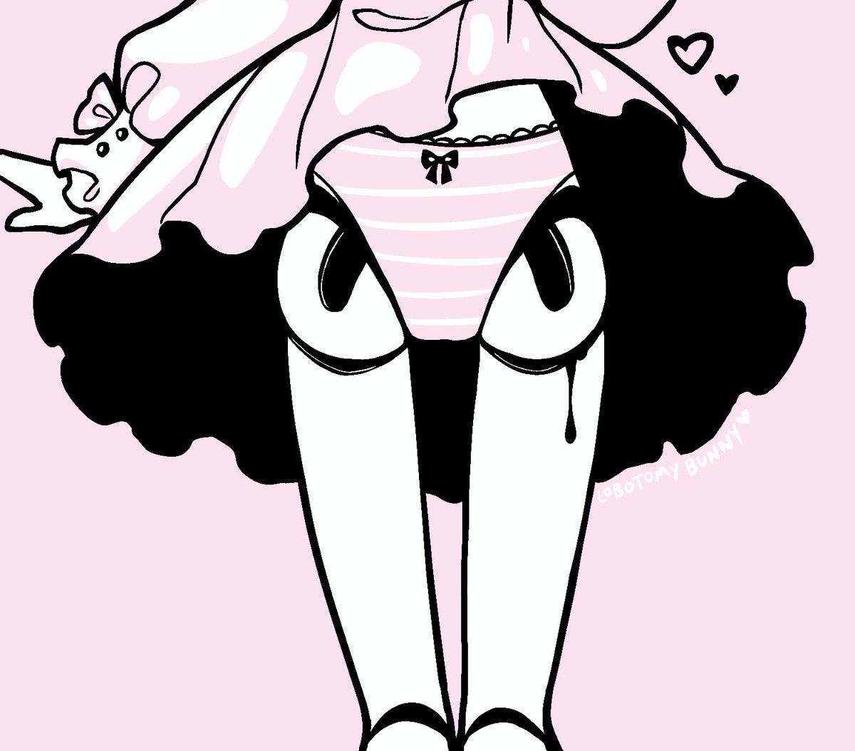 The hip joints are the best doll joints....! I really like drawing them...but you don't get to see mine very often :&lt;

#vtuber #lobotomyart