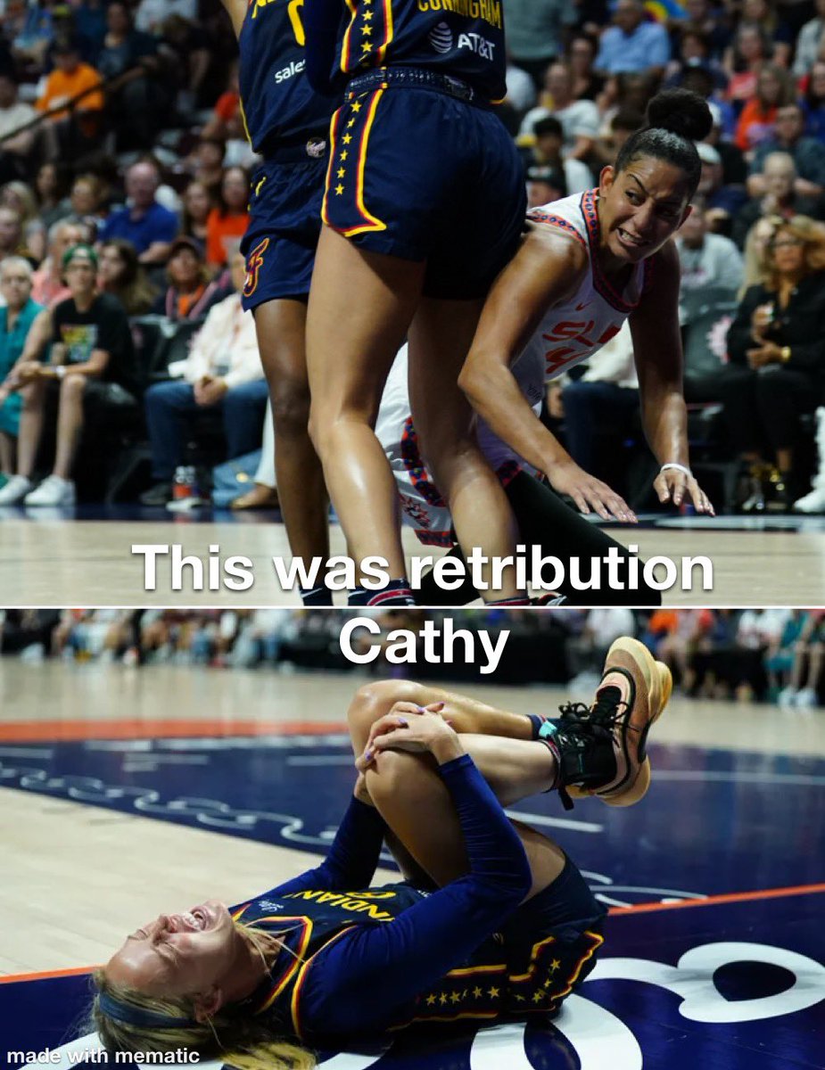 I wonder if Cathy Engelbert and the WNBA “leadership” are aware that their inability to police their league may have lead to the end of Indiana Fever’s Sophie Cunningham’s career.

Why dont you ask rodger goodell what would happen to a player diving into a quarterbacks knees.