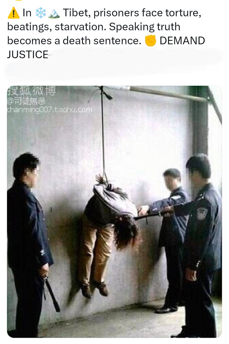 བོད་ལྗོངས་སུ་བཙོན་མ་རྣམས་ལ་❄️🏔️ ཉེས་ཆད་དྲག་པོ་གཅོད་པ་དང། ཉེས་རྡུང་གཏོང་བ། ལྟོགས་སྐོམ་བཅས་ སྐད་ཆ་དྲང་པོ་བཤད་ན་སྲོག་ཁྲིམས་སུ་གྱུར། ✊ དྲང་བདེན་ཡོང་རེ་བྱེད་ཀྱི་ཡོད།
<a href="/jenniferzeng97/">Inconvenient Truths by Jennifer Zeng</a> <a href="/KojiKawagu18292/">Koji Kawaguchi</a> <a href="/mike877711/">མཐོ་སྒང་གི་འབྲོག་ཕྲུག（互Fo互Zan）</a> <a href="/ShengXue_ca/">盛雪SHENG Xue</a> 
<a href="/Jefflee8084Lee/">jeff lee</a> 
#HumanRights #FreeTibetanPrisoners