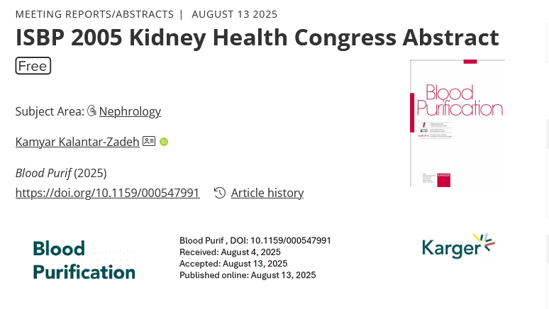 International Society of Blood Purification, ISBP tweet media