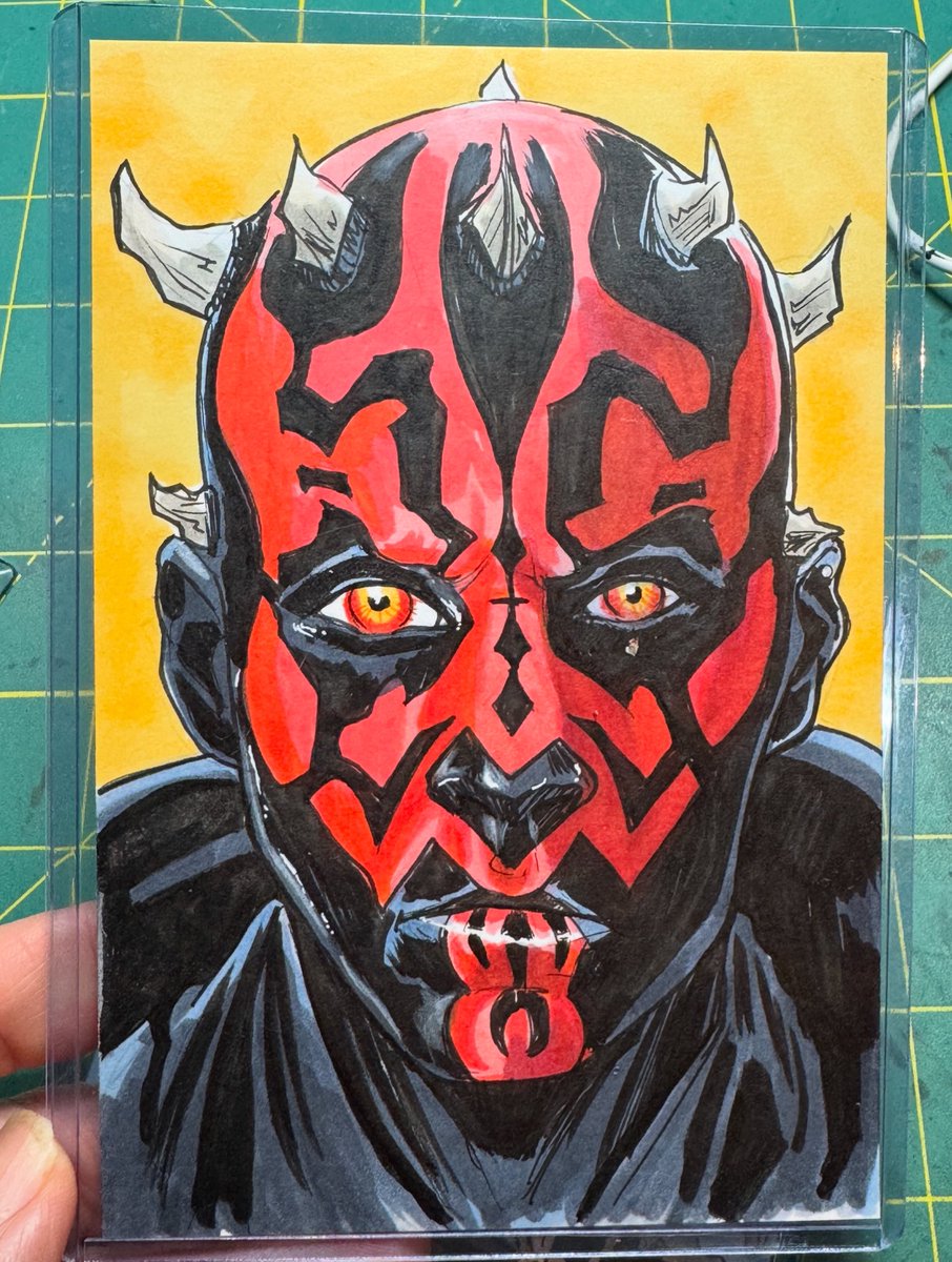 4x6” Maul in Copics for the WhatNotters #sketch #darthmaul #copic #starwars #starwarsart