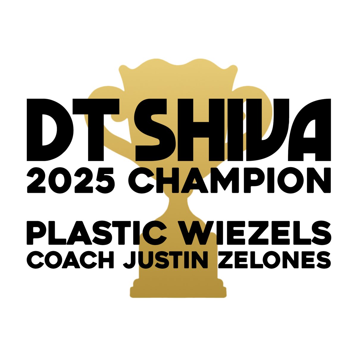 Our 2019 champion has once again taken the crown, becoming only the second coach in 13 years to take out Shiva's greatest prize twice.
Congratulations to Coach Justin Zelones and his team Plastic Wiezels!
🏆🏆