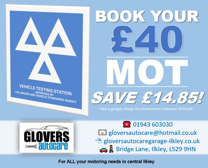 Is your MOT due in September?  
Book your £40 MOT now to secure your chosen date, give Phil a call on 01943 603030. 
#Ilkley #Addingham #Otley #MOT #repairs #servicing