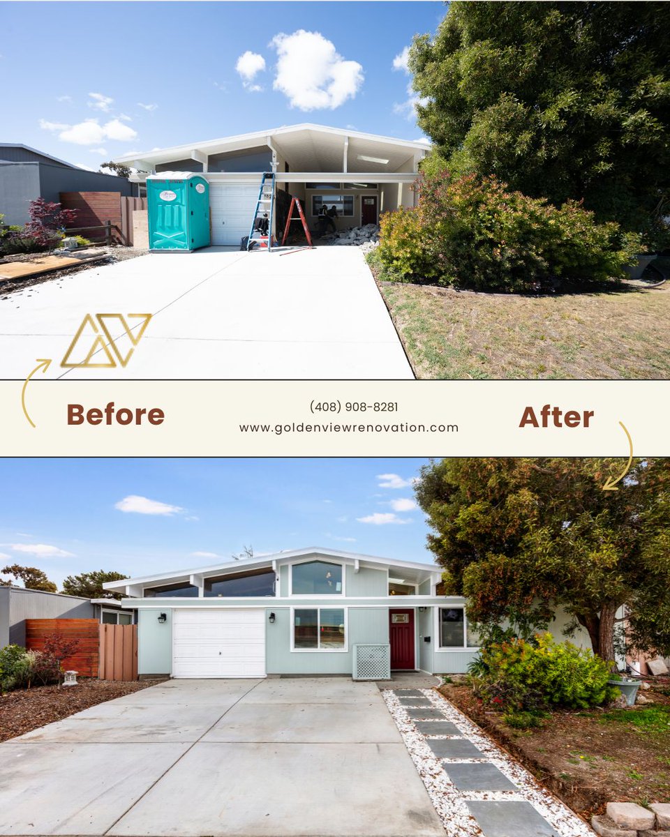 Goldenviewreno's tweet image. From garage to gorgeous! See how Golden View Renovation transformed unused space into a beautiful, functional ADU in Foster City.
#GarageConversion #ADUDesign #GoldenViewRenovation #FosterCityHomes #BeforeAndAfter