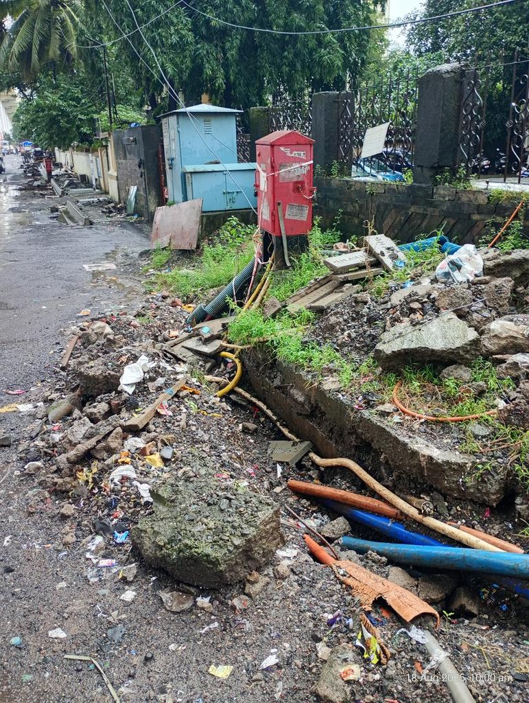 AwakenedCommon's tweet photo. Very beautiful work done by you @mybmcWardRN . Any accountibility?

Service road of Opposite side of Dahisar East metro station, near Nirmal chsl https://t.co/LhOq15f2XF