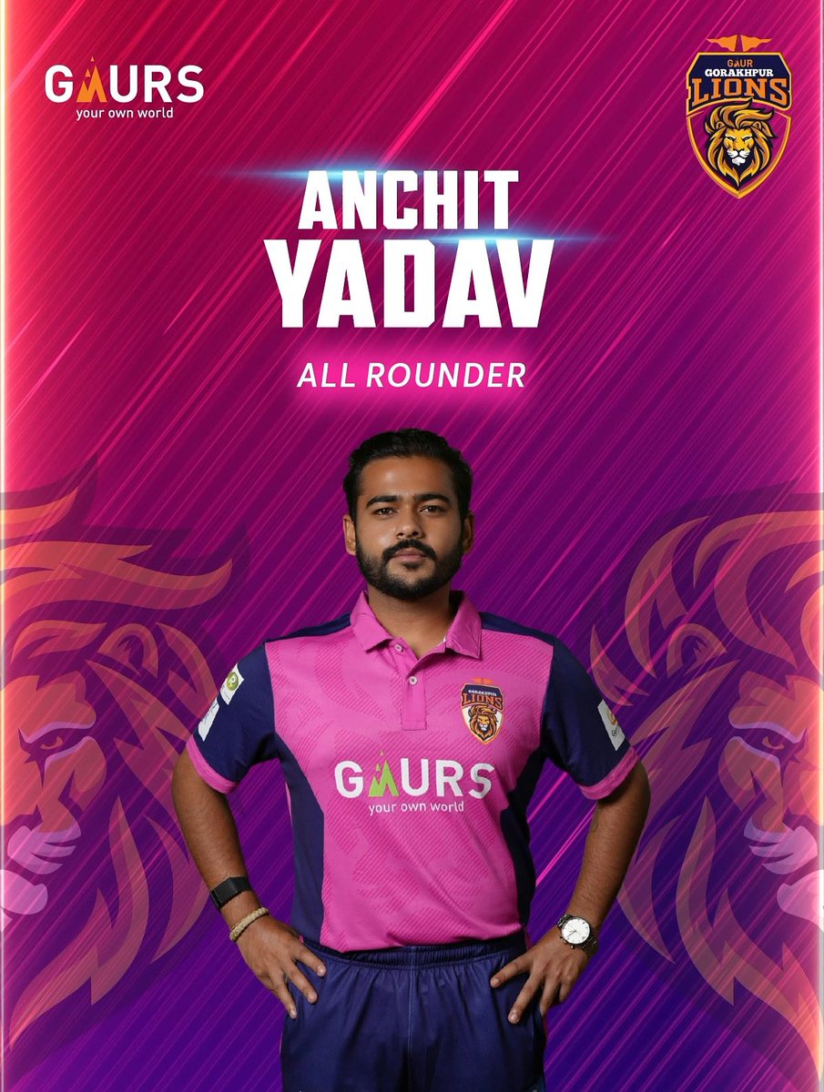 gorakhpurlions's tweet photo. Dynamic and determined – Anchit Yadav, an all-rounder who delivers when it matters the most. ⚡🔥

#UPT20League #UPT20 #UPCricket #ANAXUPT20League #KhiladiYahanBantaHai #GaurGorakhpurLions https://t.co/Vs4YxuJ4E9