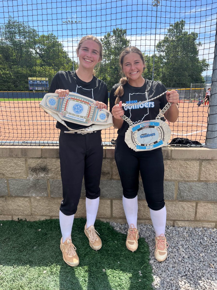 Indiana Bombers 18u Osborne (@18uosborne) on Twitter photo Congrats <a href="/SammieK85803/">Sammie Kulwicki</a> for earning her 1st MVP—scoring 1 run & closing the game with an amazing barehanded play! 🏆
<a href="/avazdanowski15/">Ava Zdanowski</a> earned the Attitude & Effort for only giving up 1 hit over 3 innings w 3 SO for the win. 🔥 Congrats <a href="/SammieK85803/">Sammie Kulwicki</a> for earning her 1st MVP—scoring 1 run & closing the game with an amazing barehanded play! 🏆
<a href="/avazdanowski15/">Ava Zdanowski</a> earned the Attitude & Effort for only giving up 1 hit over 3 innings w 3 SO for the win. 🔥