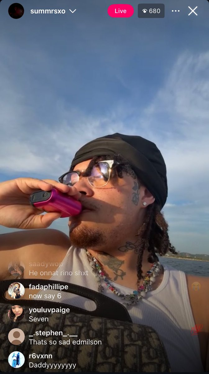 tryglone's tweet image. #Summrs living his life on recent IG live 🚨