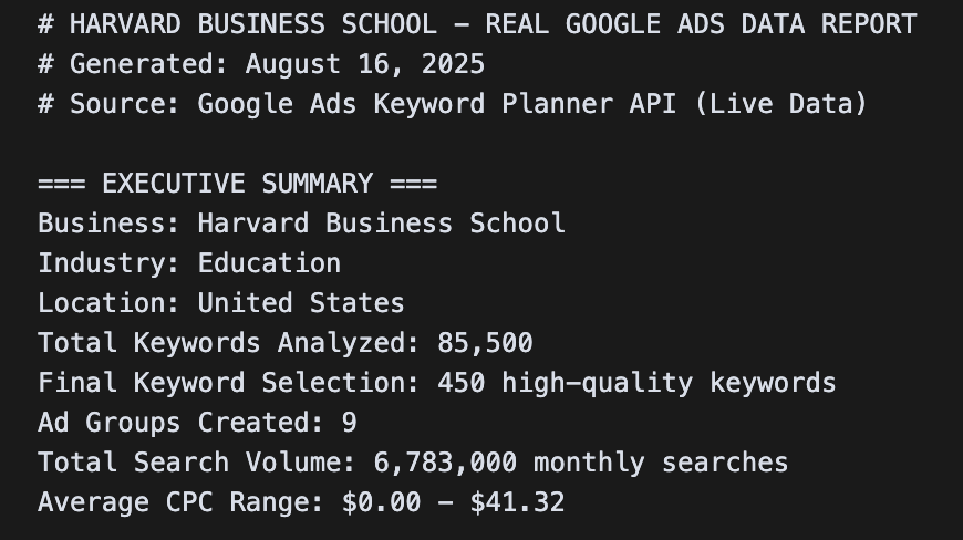 HarriBuilds's tweet photo. This PPC Automation Just Replaced 40 Hours of Manual Work in 15 Minutes

Here’s the math that’s changing how agencies operate 👇

Before (Manual):

Keyword Research: 8–10 hrs
Ad Copy: 6–8 hrs
Extensions: 2–3 hrs
Campaign Structure: 4–5 hrs
QA: 2–3 hrs
Reporting: 3–4 hrs
➡️ 25–40 hours per campaign (3–5 days with a junior PPC specialist)

Now (With Our Automation):

✅ Full campaign live in 15 minutes
✅ Analyzes 80,000+ keywords (impossible manually)
✅ Generates 540 ad variations without creative fatigue
✅ Perfect campaign structure, zero errors
✅ Built-in compliance checks

Direct Cost Savings:

Manual: $750–$1,200 per campaign (30 hrs × $25–40/hr)

Automation: A fraction of that — and infinitely scalable

And Here’s the Hidden ROI:
📉 Lower CPCs from smarter keyword selection
📈 Higher ROAS from nonstop ad variation testing
⭐ Better Quality Scores → cheaper clicks + more reach
⚡ Faster optimization loops → scale campaigns in days, not weeks
👥 Same team size, 10x campaign output

The Real Win:

Your team stops grinding through repetitive tasks and starts focusing on:

✨ Strategy & client relationships
✨ Creative testing & campaign optimization
✨ Business growth
📈 One agency owner told me:

"We went from 2 campaigns per week → 2 campaigns per day. Same team size. 10x output."

🚨 The uncomfortable truth:

If you’re still manually building campaigns in 2025, you’re not just wasting time — you’re falling behind competitors who aren’t.

This isn’t about replacing people. It’s about amplifying what your team can achieve.

👉 Want to see the time + ROI breakdown for your workflow?

Comment “DEMO” or DM me.