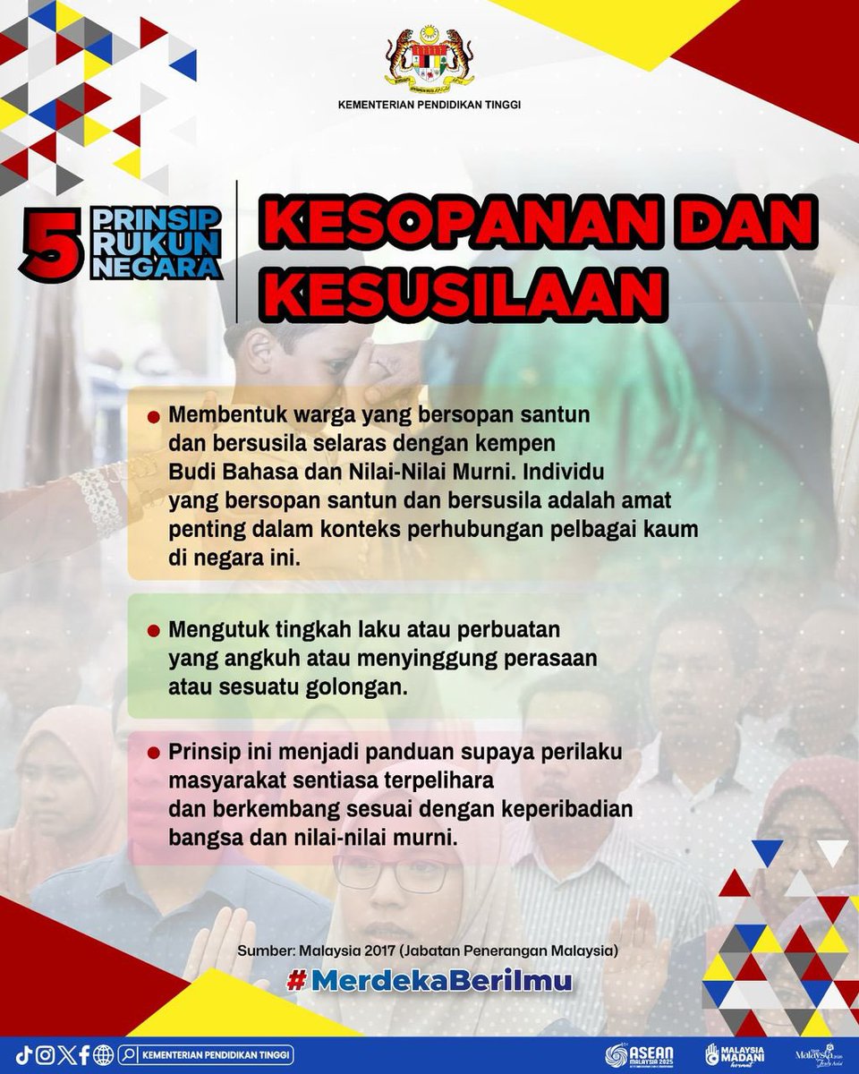 MOHEOfficial's tweet photo. #MerdekaBerilmu
KESOPANAN & KESUSILAAN: CERMINAN JATI DIRI MALAYSIA MADANI
Baca lanjut di : https://t.co/TDDSQ9rXkD
@ZambryOfficial @MustaphaSakmud_
#RancakkanMADANI
#MADANIbekerja
#MalaysiaMADANI https://t.co/jLm2QXNEd2