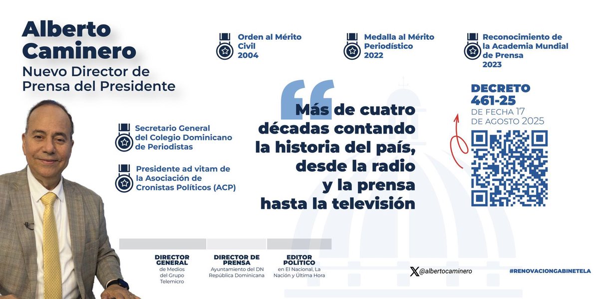 KilvinToribio's tweet photo. Los cambios del Presidente @luisabinader https://t.co/cuVGENiz0o