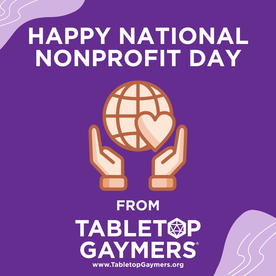 Today celebrates the (over 1.5 million) registered nonprofits in the United States...including Tabletop Gaymers! Ten years ago, we formalized our structure and mission by incorporating as a nonprofit charity in Iowa. Read more about our history here: tabletopgaymers.org/ten-years/