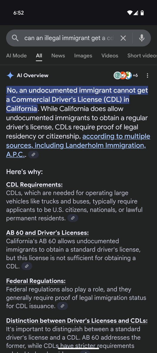 IronheadSD's tweet photo. @libsoftiktok Google needs to update their AI or something, because clearly this guy got through and has a CDL. Or got extremely fricken lucky going across all the scales nationwide. Time for a nationwide sting month. Every trucker at every scale and Port of Entry be checked. ICE at each one. https://t.co/HH8cDVfeSc