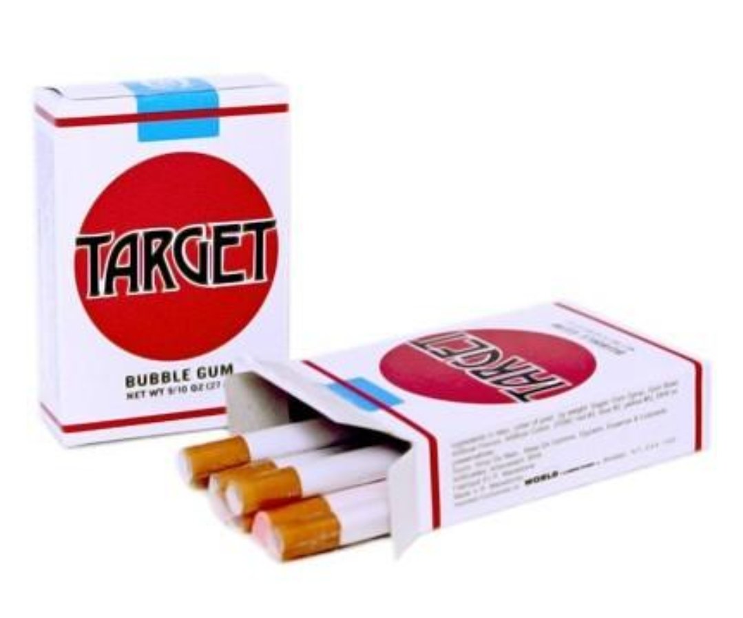 Get this: in the '70s we had candy cigarettes for little kids to pretend smoke, like their parents.  They were hollow so that you could draw air, like smoking.  What!?