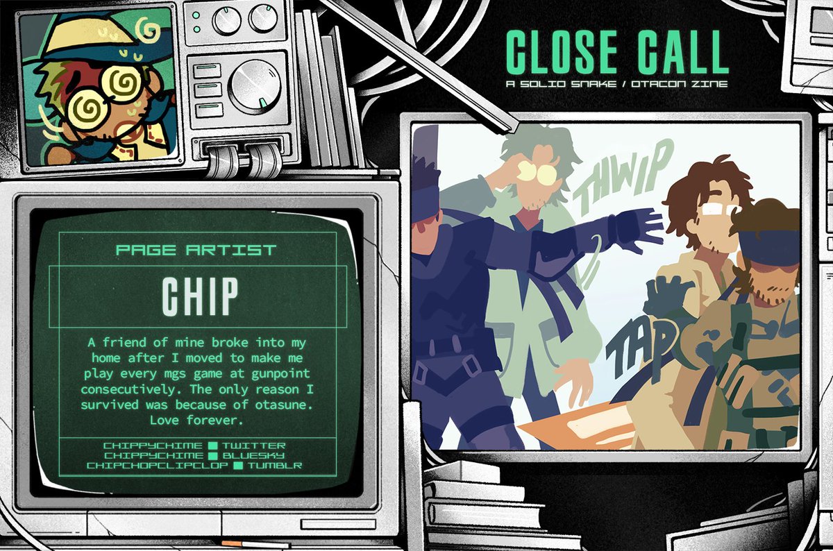 CLOSE CALL ๐๐ Creation period! (@closecallzine) on Twitter photo ๐ CONTRIBUTOR SPOTLIGHT๐
Once a recruit, now fully locked and loaded, our next artist <a href="/chippychime/">ch๐p @ dying</a> fires otasune art straight at the heart..! ๐ CONTRIBUTOR SPOTLIGHT๐
Once a recruit, now fully locked and loaded, our next artist <a href="/chippychime/">ch๐p @ dying</a> fires otasune art straight at the heart..!