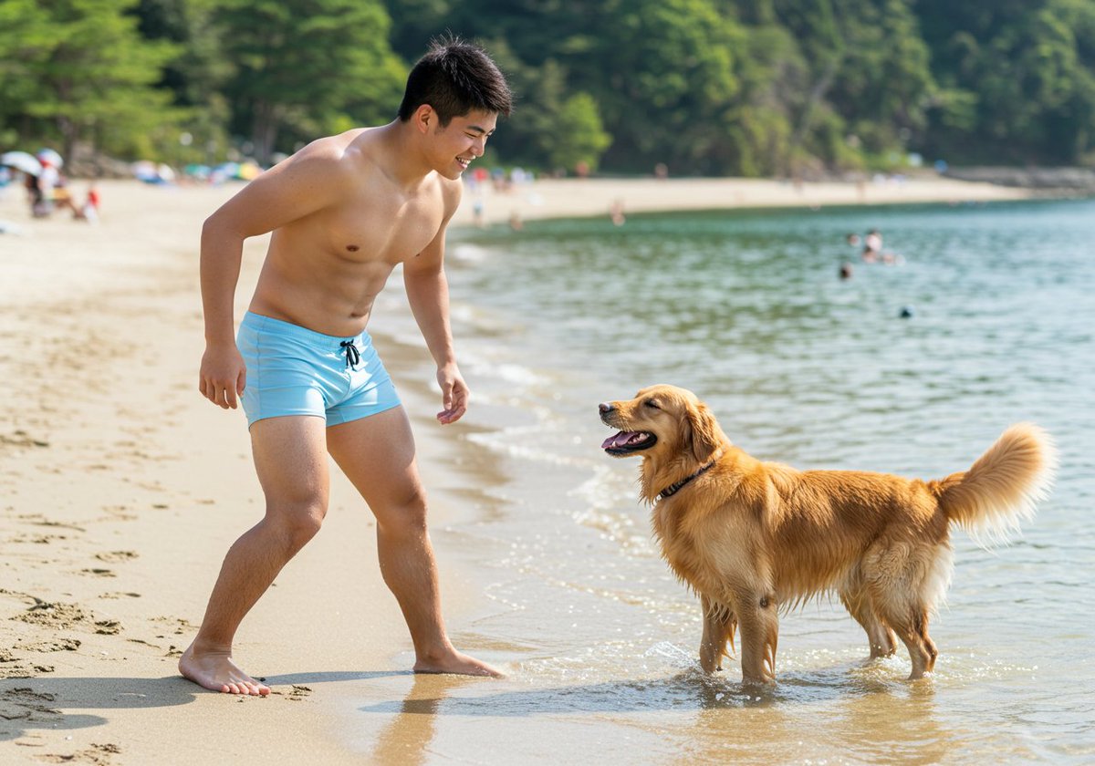 (うっれしいワン！🐶)

#AI男子 #aiboy