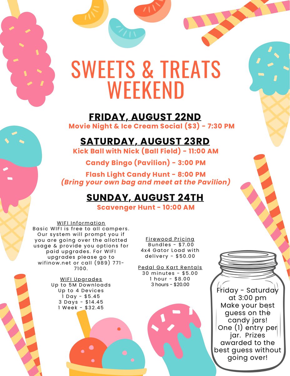 pinehavennh's tweet photo. Get your sweet tooth in this weekend at Pine Haven Campground.  It is going to be a sugar-filled time! https://t.co/cTw9LYOGoh