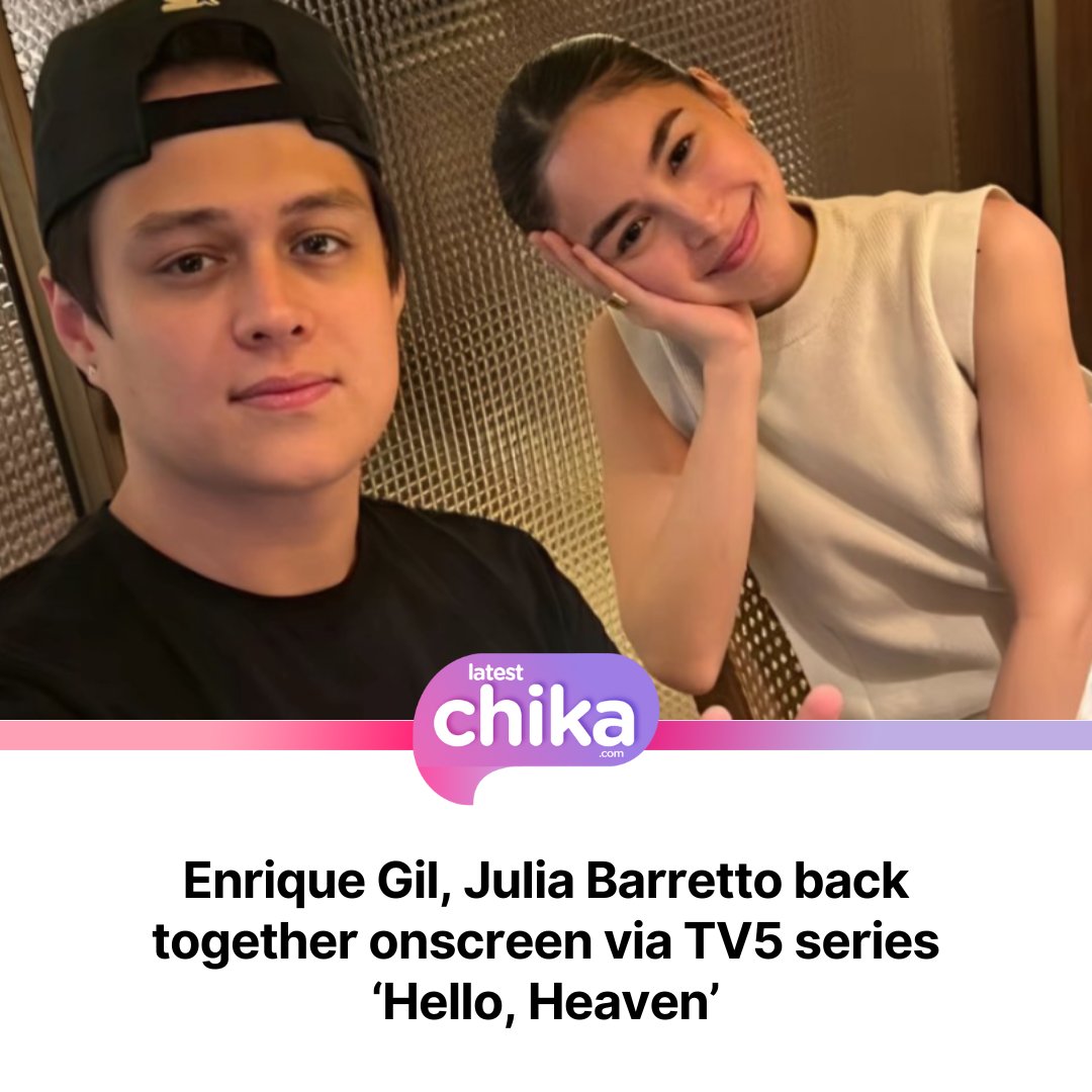 After more than a decade, Enrique Gil and Julia Barretto are pairing up again in an upcoming TV series titled “Hello, Heaven,” directed by award-winning filmmaker Antoinette Jadaone. tinyurl.com/8c6759kc | via <a href="/latest_chika/">latestchika.com</a>