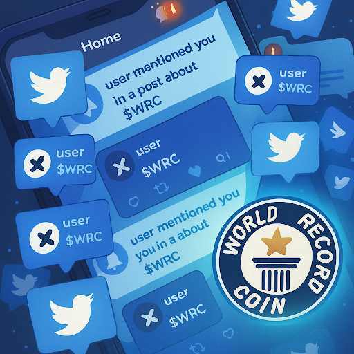 worldrecordsols's tweet photo. Another record on the horizon:
Most interactions on memecoin X post in 24 hours
Tag it, save it, tweet it, retweet it.
Let’s flood the timeline. #WorldRecordCoin #WRC https://t.co/prFVQJmbZ3