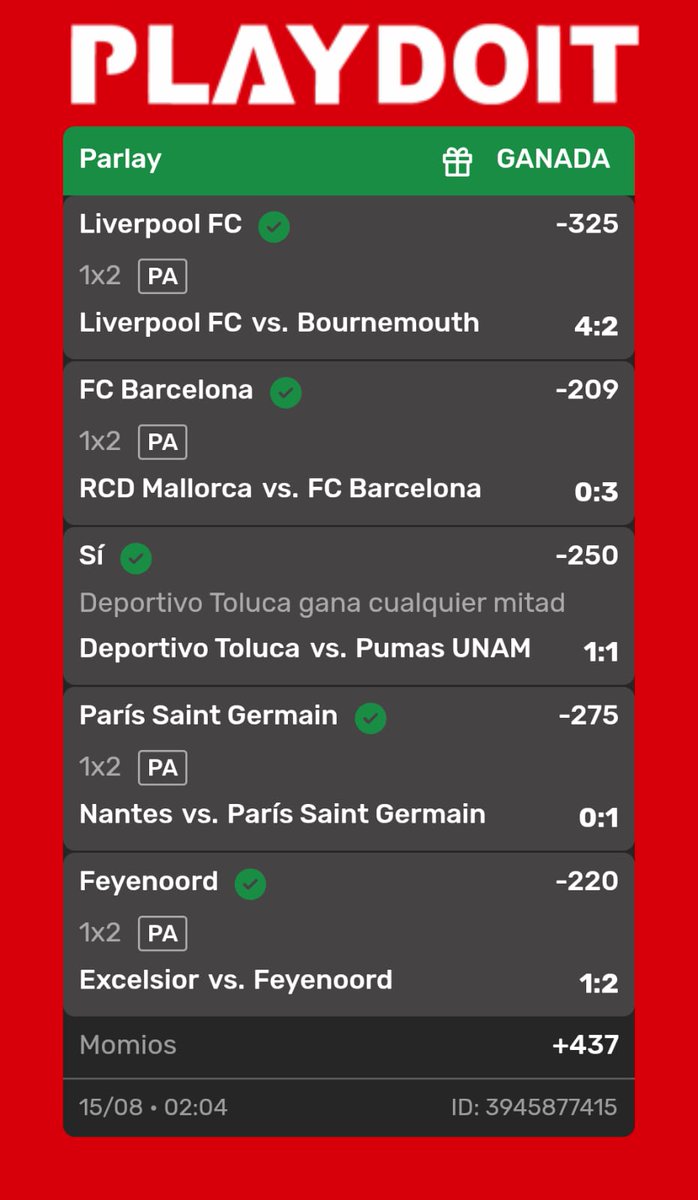 Kngpicks's tweet photo. Una vez más hacemos historia mis chingones, cobramos dos parleycitos: uno totalmente en el grupo gratis  y otro exclusivo en el VIP🔥. Lo mejor es que ganamos juntos, y qué mejor manera de hacerlo que en el regreso de las mejores ligas de Europa. ¡Vamos con todo mi raza!💰⚽🦍 https://t.co/SFAELGMMch