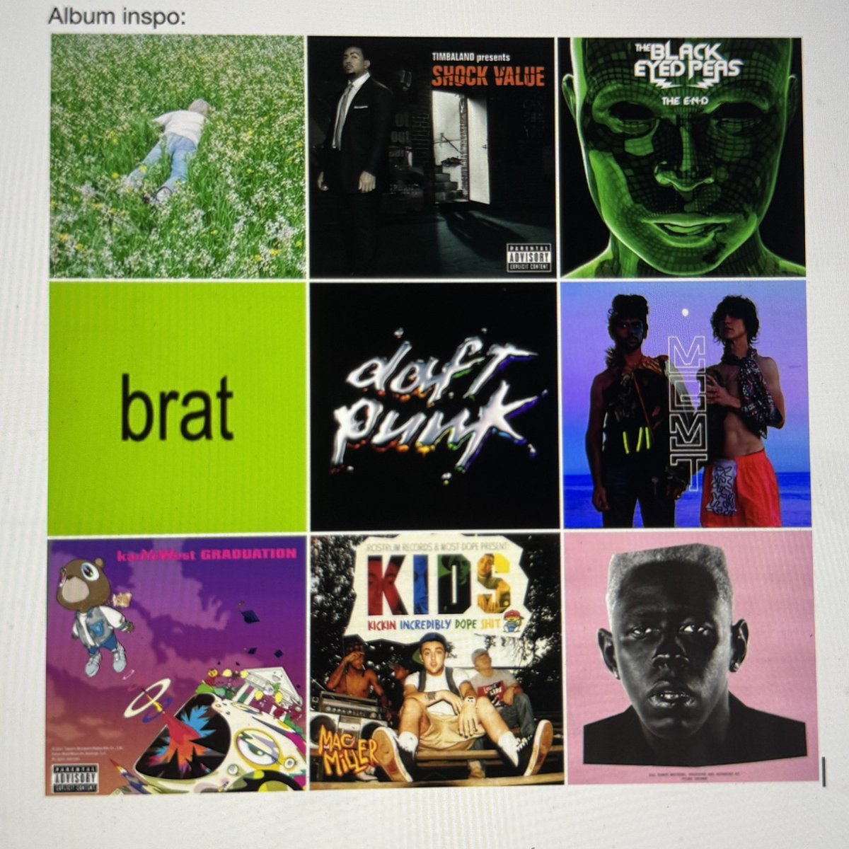 JoeyValence's tweet photo. The albums that inspired HYPERYOUTH https://t.co/pMfZvXFjRb