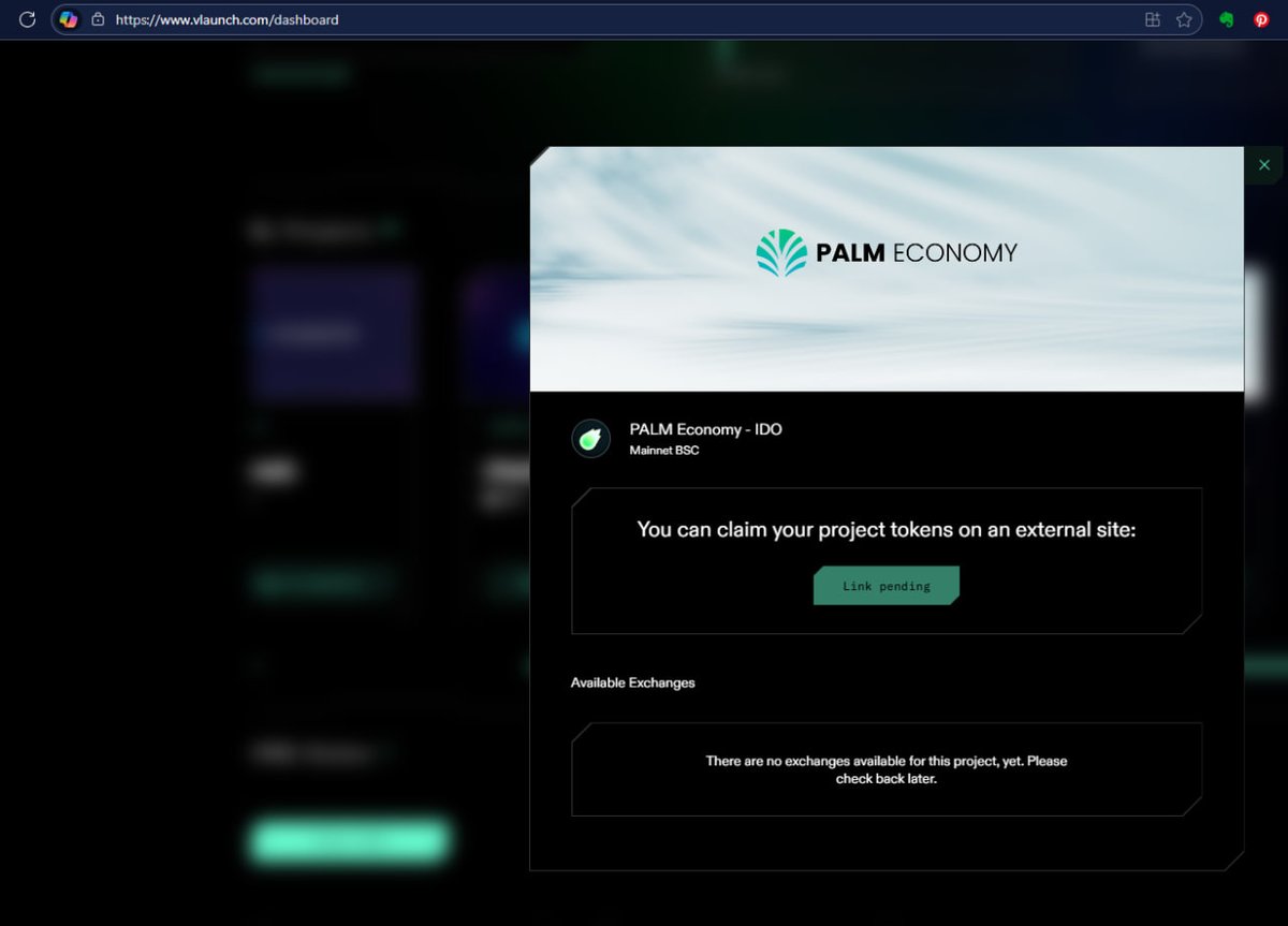 sicimis's tweet photo. @palmeconomy I participated in the $palm token IDO on Vlaunch. It's been over two years. When I try to claim my tokens, I see the attached screen. Can you help me? https://t.co/tQiA2LQy2v