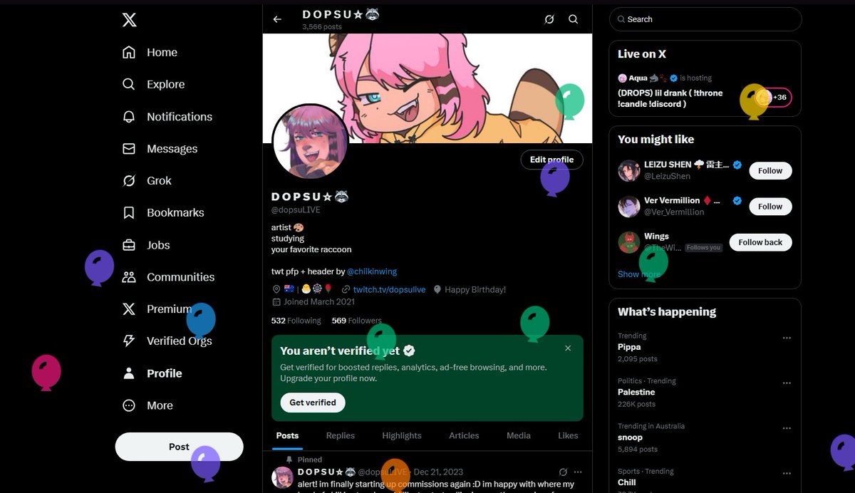 oh how i love those ballons, come join me on my bday guys twitch.tv/dopsulive